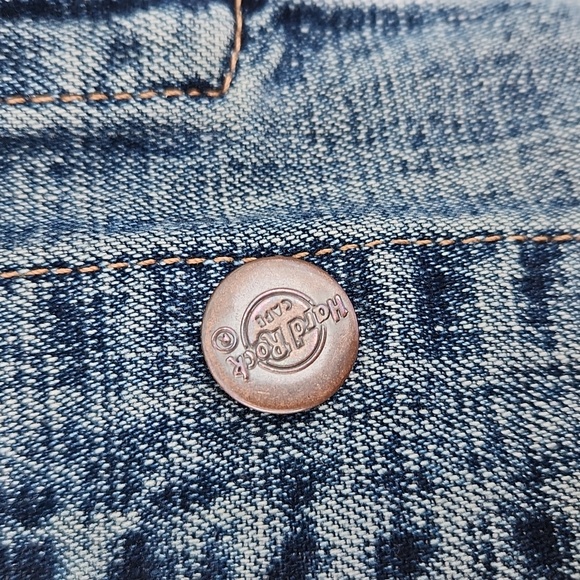VTG Hard Rock Café Puerto Vallarta Collectible Distressed Jean Jacket (L) - Picture 8 of 11